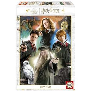 Educa - Harry Potter | 500-delige puzzel voor volwassenen. Afmetingen: 34 x 48 cm. Inclusief Fix puzzelstaart. Vanaf 11 jaar (19914)