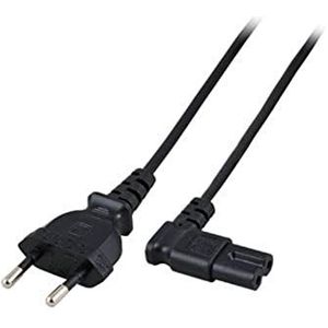 ACT Netsnoer Euro Male - C7 Female (haaks Links/Rechts) Zwart 3 M AK5421