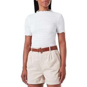 PIECES T-shirt à manches courtes pour femme, Blanc éclatant., XS