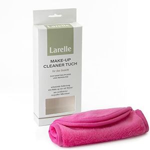 Larelle Make-up-reiniger, 1 stuks, zachte verzorging en reiniging voor het gezicht, zacht afmaken, alleen met water, herbruikbaar, milieuvriendelijk, gerecyclede microvezel