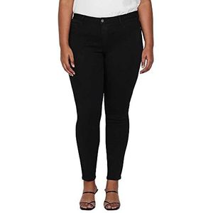 Only Carmakoma Carthunder Skinny Jeans Push Up Reg Sk MBD Noos voor dames, Zwart (zwart).