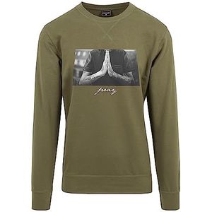 Mister Tee Homme Pray Crewneck, olive, L