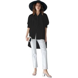 LTB Jeans Debete Dameshemd met lage knopen, Zwart 200, L