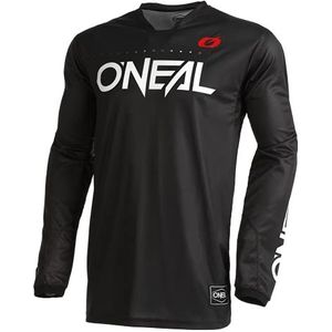 O'NEAL | MX MTB Mountain Bike Motorcrossshirt met lange mouwen | Lichtgewicht materiaal, lasergesneden ventilatiegaten, ergonomische pasvorm | Hardwear shirt | Volwassenen, zwart, M, zwart.