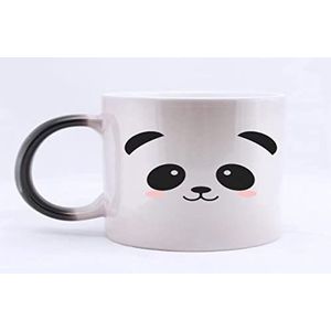 Acen Merchandise 311,8 gram mignon en grappige panda keramisch gezicht, magische morphing mok, wit, 311,8 gram MUG1035, 9 x 9 x 9 cm