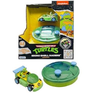 Teenage Mutant Ninja Turtles Mutant Mayhem Classic Leonardo TMNT Micro Shell Racer, leeftijd 3 jaar, geschenken en speelgoed, 7,5 cm