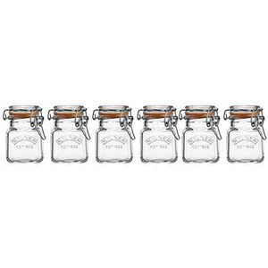 Kilner Kruidenpotjes van glas met clipdeksel 70 ml