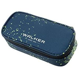 Walker 49113-373 49113-373 Neon Splash waaierbox met hoofdvak, variabele dubbele vleugels met 20 penlussen, 2 vakken en ritssluiting, donkerblauw