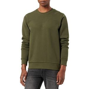 Hackett London Am Embossed Crew trainingspak voor heren, Bruin (kaki)