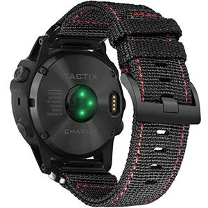 Compatibel met Garmin nylon sporthorlogebandje voor fēnix/Forerunner/Vivoactive/Approach/MARQ/quatix/D2 Series robuuste reservearmband voor heren