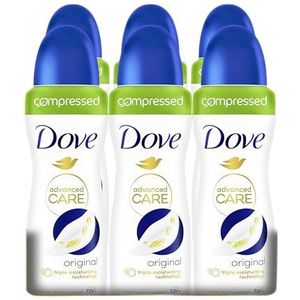 Dove Advanced Care Original Deodorant voor dames, gecomprimeerd, anti-transpiratie, 6 x 100 ml