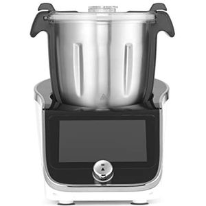 HENDI CHEF Multifunctionele keukenmachine, mixer, multifunctionele keukenmachine met geïntegreerd kookboek, inhoud 4,5 liter, 230 V, 1400 W, 210 x 380 x 320 mm