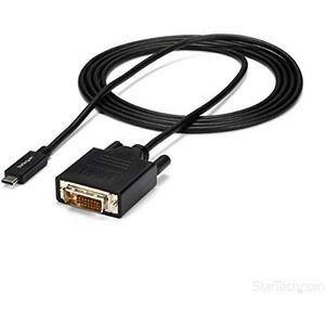 StarTech.com USB-C naar DVI-kabel – 6 m / 2 m – 1080p – 1920 x 1200 – USB-C DVI-monitor kabel – computermonitorkabel (CDP2DVIMM2MB)