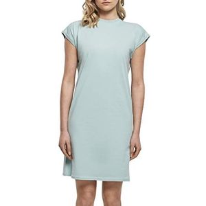 Build Your Brand By101-dames Turtle Extended Shoulder Dress Casual Jurk Dames, Bluemint