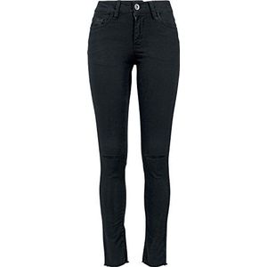 Urban Classics Dames Cut Knee broek, zwart (Black 7), 28W x 30L, zwart.