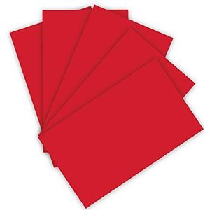 folia 6122/4/20 - gekleurd karton 220 g/m², knutselkarton in krachtig rood DIN A4, 100 vellen, als basis voor vele knutselwerkzaamheden