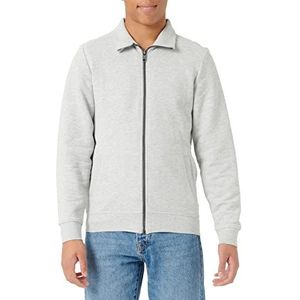 TOM TAILOR Heren sweater met opstaande kraag 30193 regular grey, S, 30193, normaal grijs