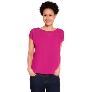 T-shirt met gehaakte structuur, magnolia roze, 38, Roze magnolia