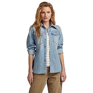 G-STAR RAW Chemise 70's Slim Denim Femme, Bleu (Sun Faded Cadet Blue D22916-d303-d897), XS