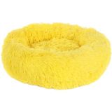 Flamingo Hondenbed, kattenbed, rond, geel, 50 x 50 x 16 cm, ultrazacht