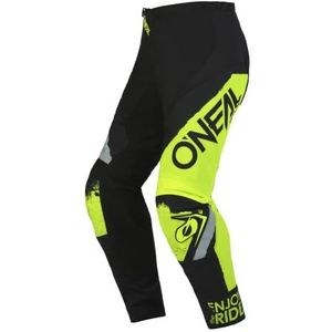 O'NEAL Motorcrossbroek, mountainbike Enduro MX, losse en comfortabele pasvorm voor maximale bewegingsvrijheid, benen zonder manchetten, Element Pants Shocker V.23, volwassenen, zwart/neongeel