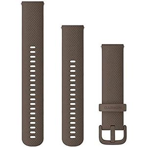Garmin Unisex - snelwisselarmband van siliconen voor volwassenen 20 mm - 20 mm armband mokka, 20 mm, Mokka, 20 mm