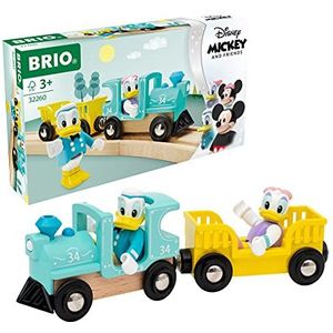 BRIO - 32260 - Donald & Daisy Duck/Disney trein - Mickey and Friends - Zonder batterij - Figuren inbegrepen - Voor houten treinbaan - Speelgoed voor jongens en meisjes vanaf 3 jaar