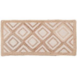 Ottoman - Juttetapijt Dina 100% natuurlijke vezel jute tapijt - zeer resistente tapijten - handgeweven - tapijt voor de woonkamer, eetkamer, slaapkamer, hal - natuur (60 x 90 cm) (DINA60 x 90)