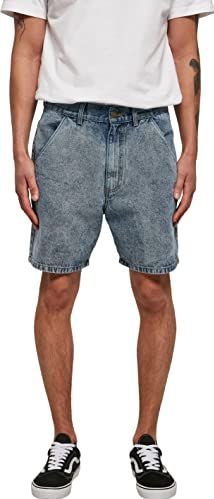 Urban Classics Organic Denim bermuda shorts voor heren, Light Skyblue Acid Washed