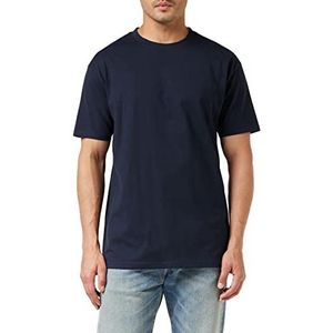 Build Your Brand Heavy Oversize T-shirt voor heren, brede pasvorm, verkrijgbaar in verschillende kleuren, maten XS tot 5XL, Navy Blauw