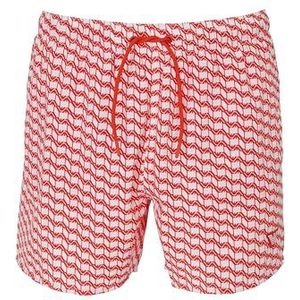 EMPORIO Armani Zwemboxershorts voor heren, wit/rood Com, M, Wit/Com rood, M
