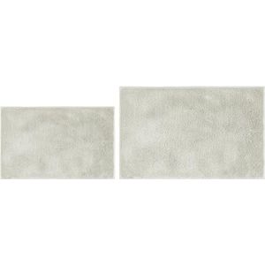 andiamo Florida Set van 2 badmatten, antislip, zacht en pluizig, antislip, wasbaar, voor badkamer, 40 x 60 cm + 50 x 80 cm, beige