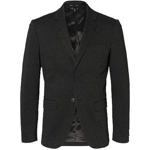 SELECTED HOMME Blazer voor heren, slim fit, donkergrijs melange, 52, donkergrijs gemêleerd