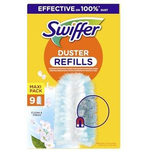 Swiffer Duster Plumeau 54 Recharges, (6 x 9 Recharges), Attrape Et Retient, Parfum Febreze, Attrape Et Retient La Poussière