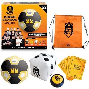 IMC Toys Kings League Officieel voetbalspel met bal, kaarten en drukknop voor kinderen vanaf 6 jaar