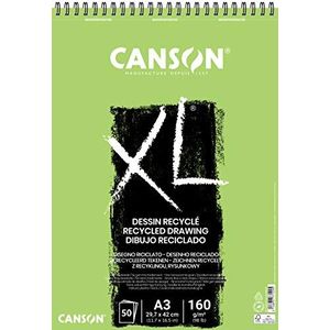 CANSON XL Recycled, spiraalalbum, 50 vellen tekenpapier, A3, 160 g/m²