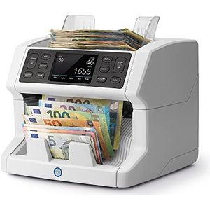 Safescan 2865-S bankbiljettenteller voor gemengde bankbiljetten, bankbiljettenteller met 7-punts valse bankbiljettendetectie, bankbiljettentelmachine met meertalige interface