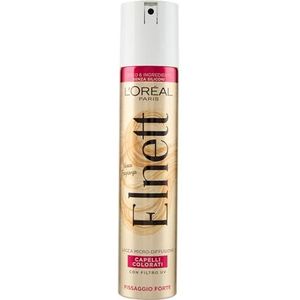 L'Oréal Paris Elnett Haarspray met sterke fixatie, ideaal voor gekleurd haar, perfecte kapsels voor de hele dag, hangt niet af, met UV-filter, voor dagelijks gebruik, 200 ml