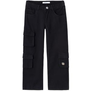 NAME IT Pantalon pour fille, Noir, 134