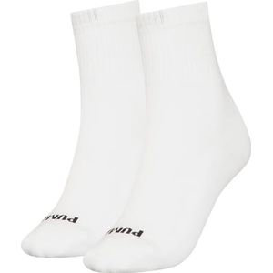 PUMA Heart Logo Recycled Cotton damessokken (2 stuks), Wit/Zwart, 39-42