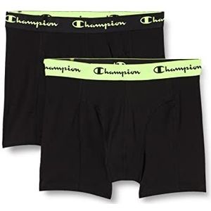 Champion Boxershorts voor heren, meerkleurig (zwart/geel), XXL, Veelkleurig (Zwart/Geel)