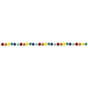 Unique 23608 Regenboog-vilt, pompons, slinger, 2,13 m, 1 stuk (set van 1), kleurrijk
