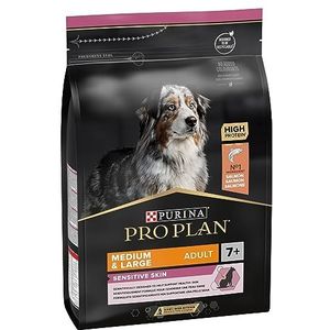 Purina Pro Plan Optiderma, middelgroot, voor volwassenen, 7 + droogvoer voor honden, 4 verpakkingen van 3 kg