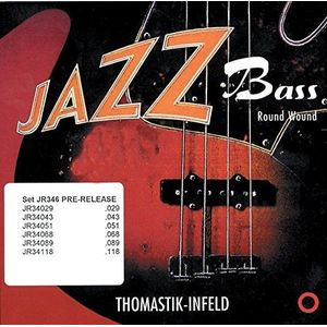 Thomastik Snaren voor JR324 Jazz Bass serie Roundcore set 4 stuks 81,3 cm ronde wikkelsnaren
