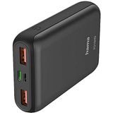 Hama Powerbank 10.000 mAh (externe batterij, 1 USB C + 2 USB A, Power Pack PD Qualcomm Quick Charge 3.0, smartphone tablet batterij Bluetooth-luidspreker, LED-indicatoren