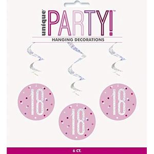 Unique Party decoraties, 83809, roze/zilver