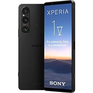 Sony Xperia 1V (Next Gen Exmor T, 6,5 inch, 21:9, 4K HDR OLED, 120Hz, Triple Lens (ZEISS), 3,5 mm jack, Android 14, IP65/68, zwart