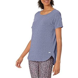 Amazon Essentials Studio dames casual fit lichtgewicht T-shirt met ronde hals (verkrijgbaar in grote maat), nachtschaduw gemêleerd blauw, S