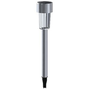 VoltShine Led-sfeerverlichting op zonne-energie van roestvrij staal, recht en elegant design, biedt een helder wit licht van 6500 K, ideaal voor het verlichten en verfraaien van je ruimtes