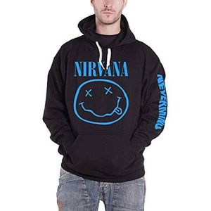 Nirvana Nevermind Smile Sweatshirt met capuchon voor heren, zwart, regular/normale pasvorm, zwart.